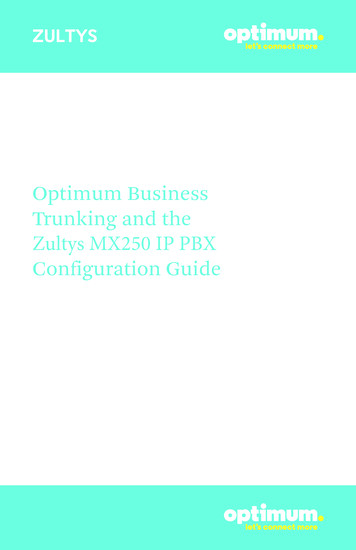 Optimum Business Trunking And The Zultys MX250 IP PBX
